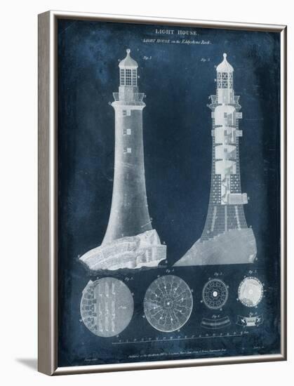 Lighthouse Blueprint-Vision Studio-Framed Art Print