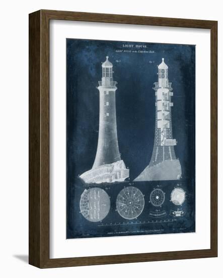 Lighthouse Blueprint-Vision Studio-Framed Art Print