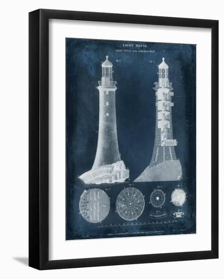 Lighthouse Blueprint-Vision Studio-Framed Art Print