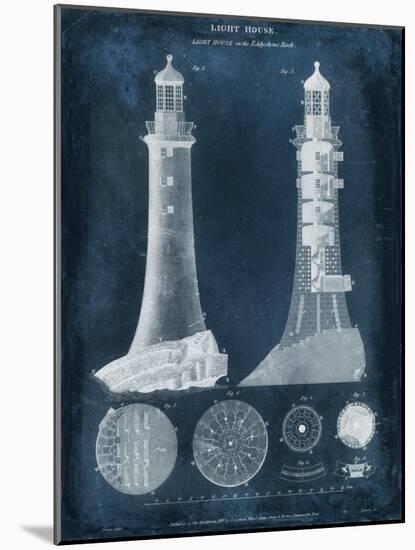 Lighthouse Blueprint-Vision Studio-Mounted Art Print