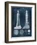 Lighthouse Blueprint-Vision Studio-Framed Art Print