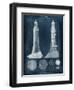 Lighthouse Blueprint-Vision Studio-Framed Art Print