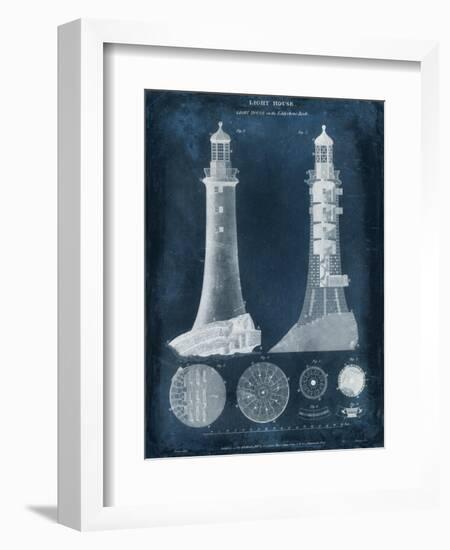 Lighthouse Blueprint-Vision Studio-Framed Art Print