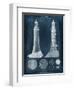 Lighthouse Blueprint-Vision Studio-Framed Art Print