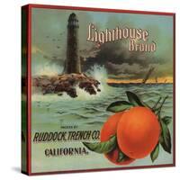 Lighthouse Brand - Ruddock, California - Citrus Crate Label-Lantern Press-Stretched Canvas