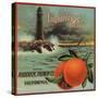 Lighthouse Brand - Ruddock, California - Citrus Crate Label-Lantern Press-Stretched Canvas