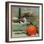 Lighthouse Brand - Ruddock, California - Citrus Crate Label-Lantern Press-Framed Art Print