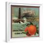 Lighthouse Brand - Ruddock, California - Citrus Crate Label-Lantern Press-Framed Art Print
