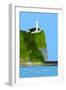Lighthouse, car and fishing-Hiroyuki Izutsu-Framed Giclee Print