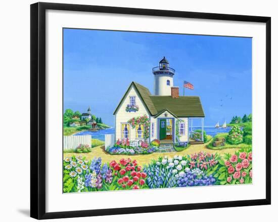 Lighthouse Cottage-Geraldine Aikman-Framed Giclee Print