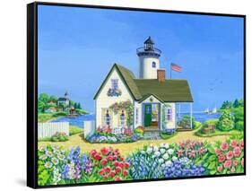 Lighthouse Cottage-Geraldine Aikman-Framed Stretched Canvas