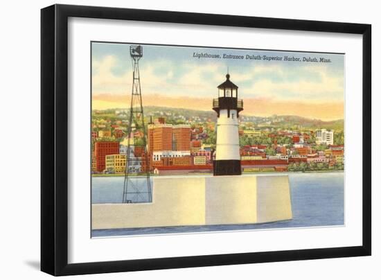 Lighthouse, Duluth Harbor, Minnesota-null-Framed Art Print