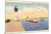 Lighthouse, Erie, Pennsylvania-null-Mounted Premium Giclee Print