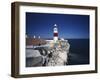 Lighthouse, Europa Point, Gibraltar, Spain-Walter Bibikow-Framed Premium Photographic Print