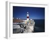 Lighthouse, Europa Point, Gibraltar, Spain-Walter Bibikow-Framed Premium Photographic Print