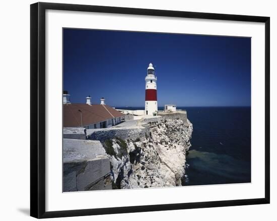 Lighthouse, Europa Point, Gibraltar, Spain-Walter Bibikow-Framed Photographic Print