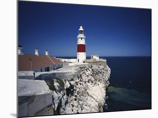 Lighthouse, Europa Point, Gibraltar, Spain-Walter Bibikow-Mounted Photographic Print