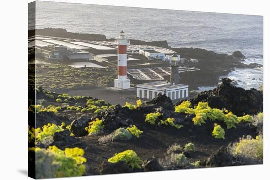 Lighthouse Faro De Fuencaliente, Salinas De Fuencaliente, Island La Palma, Canary Islands, Spain-Rainer Mirau-Stretched Canvas