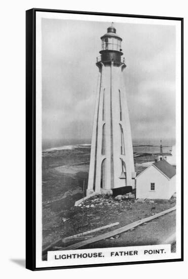 Lighthouse, Father Point, Quebec, Canada, C1920S-null-Framed Stretched Canvas