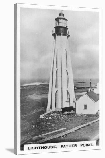 Lighthouse, Father Point, Quebec, Canada, C1920S-null-Stretched Canvas