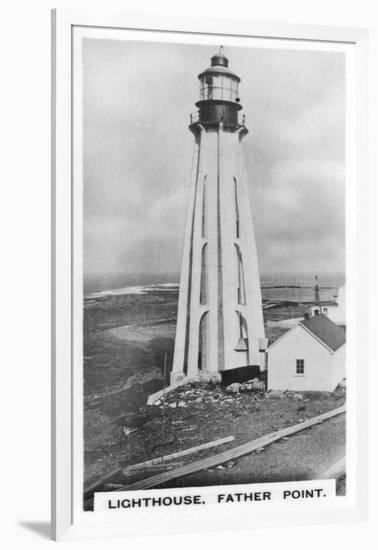 Lighthouse, Father Point, Quebec, Canada, C1920S-null-Framed Giclee Print