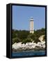 Lighthouse, Fiskardo, Kefalonia (Cephalonia), Ionian Islands, Greek Islands, Greece-R H Productions-Framed Stretched Canvas