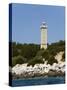 Lighthouse, Fiskardo, Kefalonia (Cephalonia), Ionian Islands, Greek Islands, Greece-R H Productions-Stretched Canvas