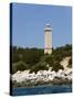 Lighthouse, Fiskardo, Kefalonia (Cephalonia), Ionian Islands, Greek Islands, Greece-R H Productions-Stretched Canvas