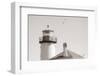 Lighthouse Fly Over-Nathan Larson-Framed Photographic Print