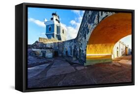 Lighthouse, Fort El Morro,San Juan, Puerto-George Oze-Framed Stretched Canvas