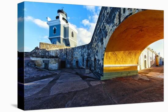 Lighthouse, Fort El Morro,San Juan, Puerto-George Oze-Stretched Canvas