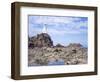 Lighthouse from the Causeway at Low Tide, Corbiere, St. Brelade, Jersey, Channel Islands-David Hunter-Framed Photographic Print