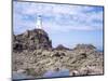 Lighthouse from the Causeway at Low Tide, Corbiere, St. Brelade, Jersey, Channel Islands-David Hunter-Mounted Photographic Print