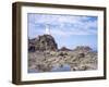 Lighthouse from the Causeway at Low Tide, Corbiere, St. Brelade, Jersey, Channel Islands-David Hunter-Framed Photographic Print