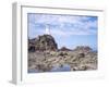 Lighthouse from the Causeway at Low Tide, Corbiere, St. Brelade, Jersey, Channel Islands-David Hunter-Framed Photographic Print