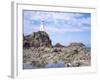 Lighthouse from the Causeway at Low Tide, Corbiere, St. Brelade, Jersey, Channel Islands-David Hunter-Framed Photographic Print