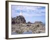 Lighthouse from the Causeway at Low Tide, Corbiere, St. Brelade, Jersey, Channel Islands-David Hunter-Framed Photographic Print