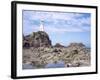 Lighthouse from the Causeway at Low Tide, Corbiere, St. Brelade, Jersey, Channel Islands-David Hunter-Framed Photographic Print