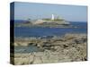 Lighthouse, Godrevy Point, Cornwall, England, United Kingdom, Europe-Hunter David-Stretched Canvas