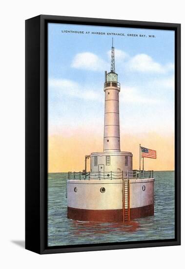 Lighthouse, Green Bay, Wisconsin-null-Framed Stretched Canvas