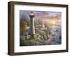 Lighthouse Haven-Nicky Boehme-Framed Giclee Print