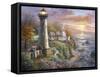 Lighthouse Haven-Nicky Boehme-Framed Stretched Canvas