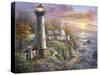 Lighthouse Haven-Nicky Boehme-Stretched Canvas