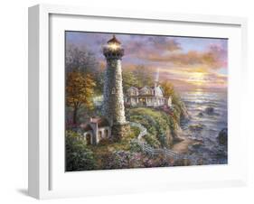 Lighthouse Haven-Nicky Boehme-Framed Giclee Print