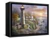 Lighthouse Haven-Nicky Boehme-Framed Stretched Canvas