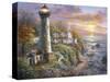 Lighthouse Haven-Nicky Boehme-Stretched Canvas
