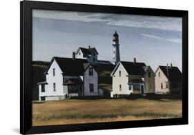 Lighthouse Hill, Cape Elizabeth, Maine-Edward Hopper-Framed Giclee Print