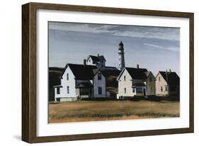 Lighthouse Hill, Cape Elizabeth, Maine-Edward Hopper-Framed Giclee Print