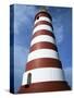 Lighthouse, Hopetown, Abaco, Bahamas, West Indies, Central America-Ethel Davies-Stretched Canvas