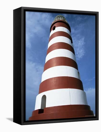 Lighthouse, Hopetown, Abaco, Bahamas, West Indies, Central America-Ethel Davies-Framed Stretched Canvas